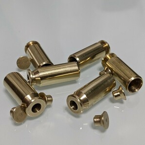 MGC Cal.9mm(9×24)オープンBLKカートリッジ 発火済み×5/未発火×1★良品★M39/M59/M76/VP70用★MGC モデルガン 9ミリブローバックカート の画像2