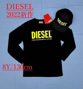  diesel Kids long sleeve T shirt 1322 size 8Y pair ko-te Logo black new goods in present . man and woman use DIESEL kids 00J4Y0