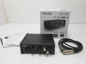 下∞1　TASCAM タスカム [US-1X2HR] 2IN/2 OUT USBオーディオインターフェース 通電のみ確認 中古現状品 オーディオ機材