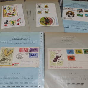 （09）FDC・MCヨーロッパ各国の蝶・昆虫図案切手オリジナルリーフ29ページ分 植民地含むの画像10