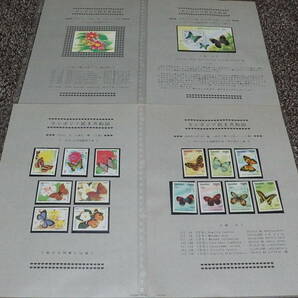 （12）世界各国の蝶切手（未使用）コレクション オリジナルリーフ20ページ分の画像9
