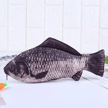 レディース バッグ クラッチバッグ 魚型ペンケース 鮎 かわいい コスメポーチ メイク ペンケース ジッパー 大容量 収納 ハンド_画像2