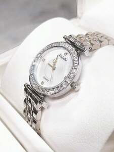 腕時計 レディース クォーツ 女性用 腕時計 ステンレス製バンド ダイヤモンド&貝殻の文字盤 防水機能付き バレンタインデー/アル