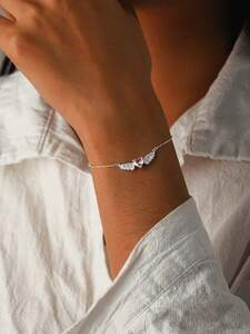 レディース ジュエリー ブレスレット チェーン 925シルバーレディース用天使の翼とハートのブレスレット・ネックレス バレンタイン