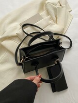 レディース バッグ ハンドバッグ ソリッドカラー ハンドバッグ コインケース付き 女性用ショルダーバッグ_画像2