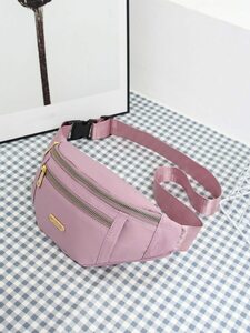 レディース バッグ ウエストバッグ ソリッドカラーのウエストバッグ、調節可能なストラップ付きの女性用ジッパーフロントファニーパック