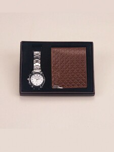 腕時計 メンズ セット 男性用ギフトセット：カジュアルウォッチ、名入れ財布、実用的なギフトボックスが含まれます。父の日、ホリデー、