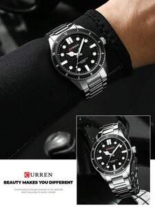腕時計 メンズ クォーツ メンズ時計 ステンレススチール トップラグジュアリー メンズビジネス腕時計 蓄光針 防水時計+ボックス