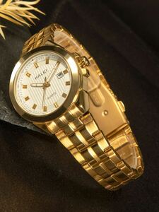 腕時計 ペアウォッチ 2個カップル用ギフト ゴールデン ステンレススチール製 防水 クオーツ時計 ビジネスに適しています