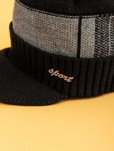 メンズ アクセサリー 帽子 メンズ用冬の帽子 ビーニー帽、ウールスカーフキャップセット、ニット帽、カジュアル 1セット_画像6