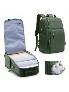 メンズ バッグ バックパック 365大容量防水キャリーオンバックパック旅行バックパック荷物バッグ充電ポート付き、機能的な男性バック