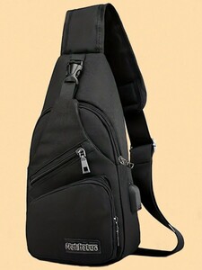 メンズ バッグ ウエストバッグ 胸ポケット付きバッグ クロスボディーバッグ カジュアル シングルショルダー バックパック 多機能