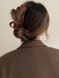 レディース アクセサリー ヘアアクセサリー 大きいサイズの ヘアクリップ ブラウン色 日常、外出用 女性/女の子向け