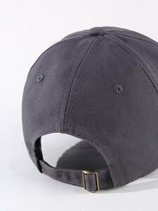 メンズ アクセサリー 帽子 ディープグレー パンダ 刺繍 ベースボールキャップ サイズ調整可能、デイリーユース向き