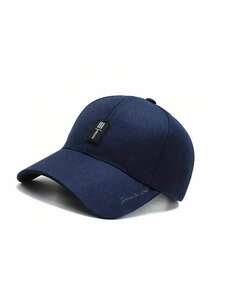 メンズ アクセサリー 帽子 ユニセックス 2 スタイル ブラック ベースボールキャップ、ブルーレター 刺繍特性、屋外スポーツ、紫外