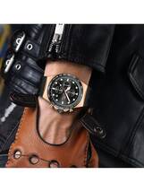 腕時計 メンズ クォーツ ビジネス ウォッチ ファッション ラウンドフェイス マルチファンクション ルミナス 男性用 腕時計 防水_画像3