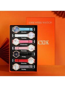 腕時計 レディース セット 7/ 、テーマ「 」マッチングギフトボックスセット、シンプルでカジュアルなビジネススタイルのヴィ