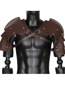 メンズ アクセサリー ベルトorアクセサリー メンズ バイキング ウォリアー アーマー 肩掛け ケープ＆ベルト、中世コスチューム用