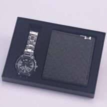 腕時計 メンズ セット メンズカジュアルウォッチ付きギフトボックスセット、実用的でファッショナブルな財布、パーソナライズされたレザ_画像2