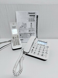 パナソニック　コードレス電話機　親機VE-GD24DL・子機　1台　KX-FKD404 Panasonic 中古　説明書付き ホワイト