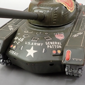 FK-2875◆ 当時物 ブリキ 玩具 ATC アサヒ玩具 PATTON TANK パットンタンク 箱付き 美品の画像4