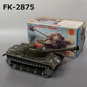 FK-2875◆ 当時物 ブリキ 玩具 ATC アサヒ玩具 PATTON TANK パットンタンク 箱付き 美品の画像1