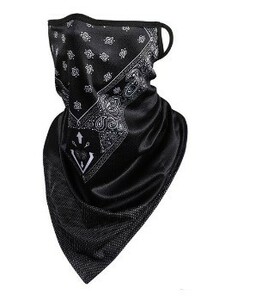  face mask neck warmer black black peiz Lee pattern ear .. type UV american bike / leather jacket / leather jacket. combination . new goods 