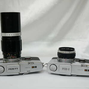 #2436 Olympus pen-FT 38mm F2.8 150mm F4 オリンパスペン ハーフサイズカメラ2台セット 一眼レフフィルムカメラの画像3