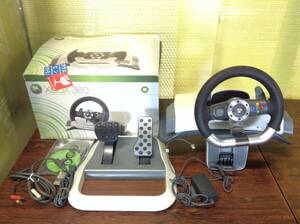 Microsoft Xbox360 Xbox Wireless Racing Wheel tested マイクロソフト Xbox360 ワイヤレス レーシング ホイール 動作確認済 B714