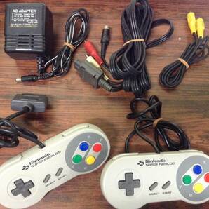 Nintendo Super Famicom console 2controllers w/box tested 任天堂 スーパーファミコン 本体 コントローラ2台 箱付き 動作確認済 C558の画像4