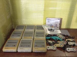 Nintendo Super Famicom 9consoles 9controllers game tested 任天堂 スーパーファミコン 本体9台 コントローラ9台 ゲーム 動作確認済 D584