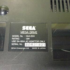 SEGA MEGA DRIVE HAA-2510 console controller set tested セガ メガドライブ 本体 コントローラー セット 動作確認済 D600Fの画像4