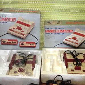 Nintendo Famicom 9consoles 5controllers w/box tested 任天堂 ファミコン 本体9台 コントローラ5台 箱付 動作確認済 C671Tの画像2