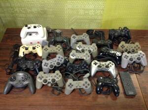 SONY Playstation PS3 PS2 PS1 20controllers working ソニー プレステ PS3 PS2 PS1 コントローラ 20台 動作品有 D685T