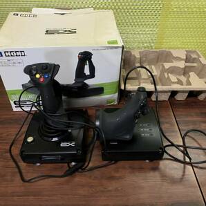 XBOX360 HX3-43 FLIGHT STICK EX BLACK HORI tested フライトスティックEX フライトシミュレートコントローラー 箱付 動作確認済 D668Tの画像1