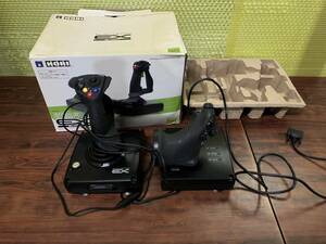 XBOX360 HX3-43 FLIGHT STICK EX BLACK HORI tested フライトスティックEX フライトシミュレートコントローラー 箱付 動作確認済 D668T