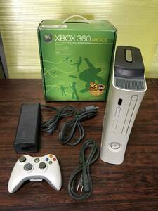 Microsoft Xbox360 Xbox console controller w/box tested マイクロソフト Xbox360 本体1台 コントローラー1台 箱付き 動作確認済 D556
