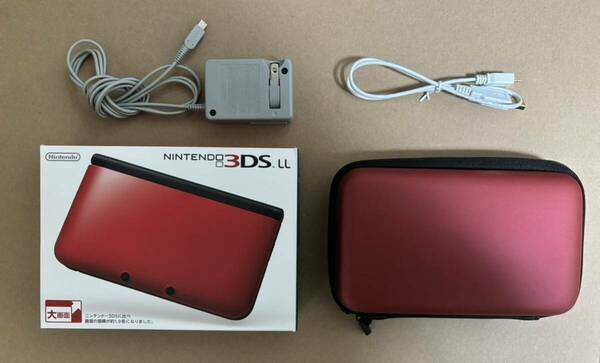 NINTENDO 3DS LL レッド×ブラック(偽トロ付)