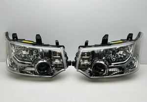 割れ無 三菱 デリカD:5 / D5 CV5W CV1W CV2W CV4W 純正 HID ヘッドライト 左右セット バラスト バーナー付 KOITO 100-87918 (H159)