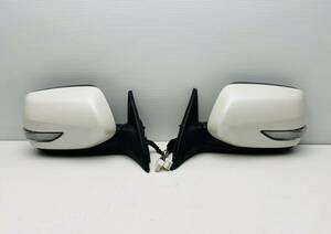  Subaru original BR9 BM9 BMM BRM Legacy previous term winker door mirror 9 pin left right set 37J ( satin white pearl ) operation OK (P154)