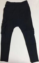 ZARA セミ サルエル スキニー スウェット パンツ S ブラック ザラ sarrouel skinny sweat pants BLACK 黒 スリム カーゴ パンツ_画像4