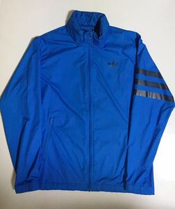 adidas トレフォイル ロゴ ナイロン ジャケット O ブルー アディダス trefoil wind breaker BLUE 青 NYLON JACKET