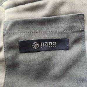 ナノユニバース NANO universe スーツ セットアップ テーラードジャケット グリーングレー M センターベンド ストレッチの画像3