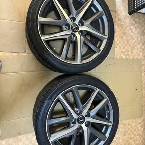 レクサスGS Fスポーツ 純正 19x8J +45 19x9J +60 POTENZA 235/40R19 265/35R19 中古タイヤ ホイール 4本セットの画像2