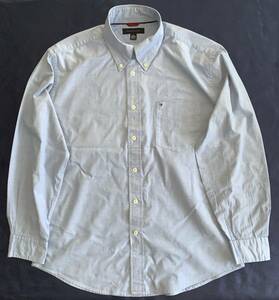 TOMMY HILFIGER 長袖 BD シャツ XL 薄青