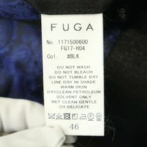 FUGA フーガ 通年 総裏 裏地ペイズリー柄★ 光沢 1B スリム テーラード ジャケット Sz.46　メンズ 黒　A4T03139_3#O_画像7