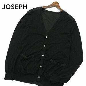 JOSEPH HOMME ジョセフ オム 春夏 レーヨン&ナイロン★ ニット カーディガン Sz.48　メンズ 黒　A4T03328_3#J