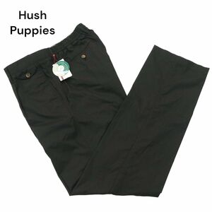 【新品 未使用】 Hush Puppies ハッシュパピー 春夏 吸水速乾 ストレッチ スラックス パンツ Sz.LL　メンズ 黒 大きいサイズ　A4B01785_4#P