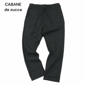 CABANE de zucca カバンド ズッカ イージー ストレッチ★ テーパード サルエル パンツ Sz.M　メンズ 黒 日本製　A4B01779_4#P