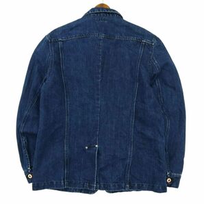 TEIJIN MEN'S SHOP テイジン メンズショップ 通年 USED加工★ デニム ジャケット カバーオール Sz.LL メンズ 大きいサイズ A4T03389_4#Oの画像2